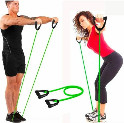 FITSY Resistance Toning Tube with Handles, Door Anchor & Carry Bag – Full Body Home Workout Band